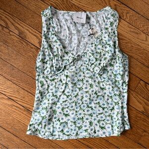 Reformation Miri V Neck Floral Tank Top - Size 4 - NWT